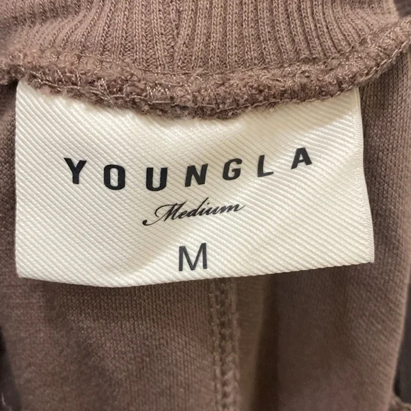 YoungLA Brown Beige Sweatpant Joggers in Size Mens Medium - Picture 4 of 4